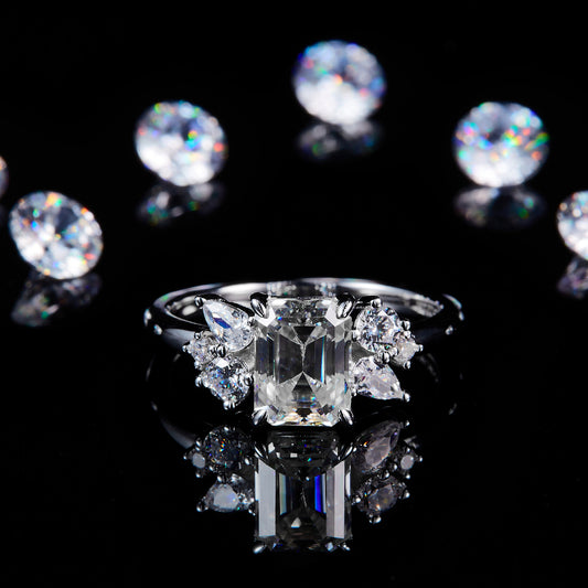 The Basilica | Emerald-Cut Accented Cluster