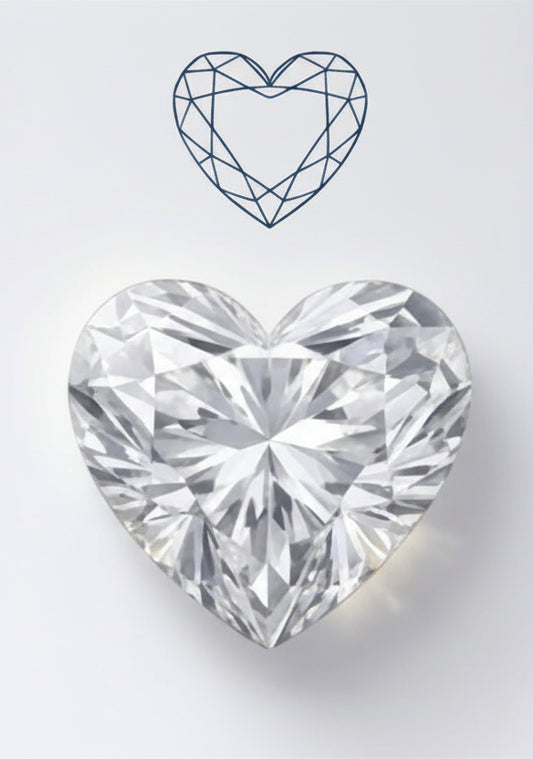心形切 1ct-1.5ct / Colour D-E / VVS1-VS1 / ID-3EX