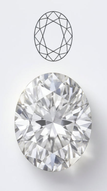 Oval cut 1ct-1.5ct / Colour D-E / VVS1-VS1 / ID-3EX