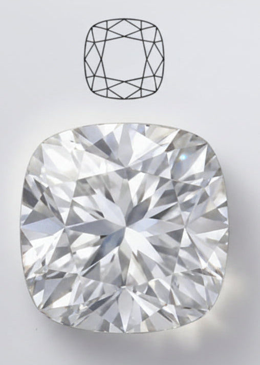 墊形切 1ct-1.5ct / Colour D-E / VVS1-VS1 / ID-3EX