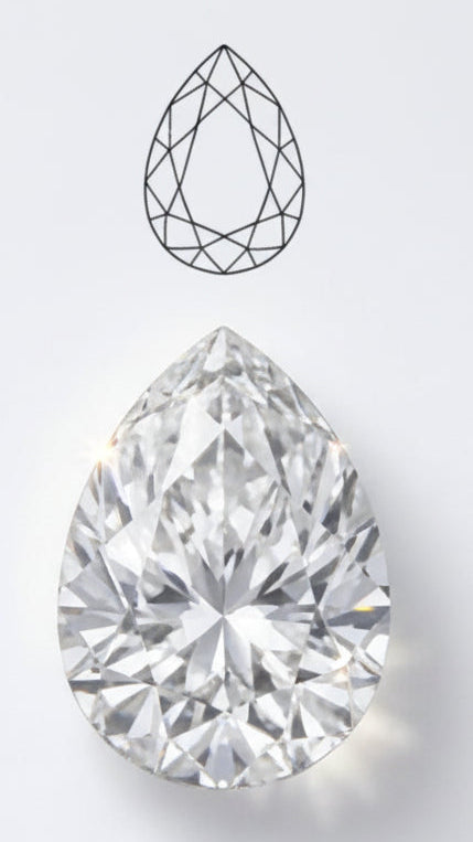 ペアシェイプカット 1ct-1.5ct / カラー D-E / VVS1-VS1 / ID-3EX