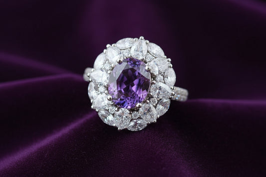 Twilight Opus | Double Alien Diamond Halo Ring Setting
