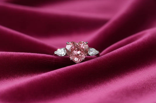 Pink Romance | Heart-shaped Gemstone Ring Setting