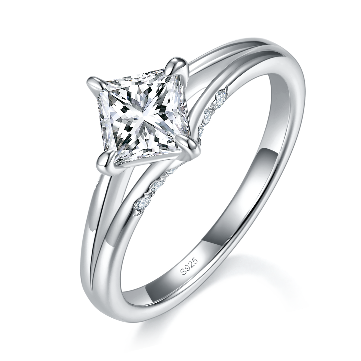 Edge | Princess-Cut Split Shank