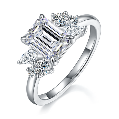 The Basilica | Emerald-Cut Accented Cluster