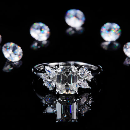 The Basilica | Emerald-Cut Accented Cluster