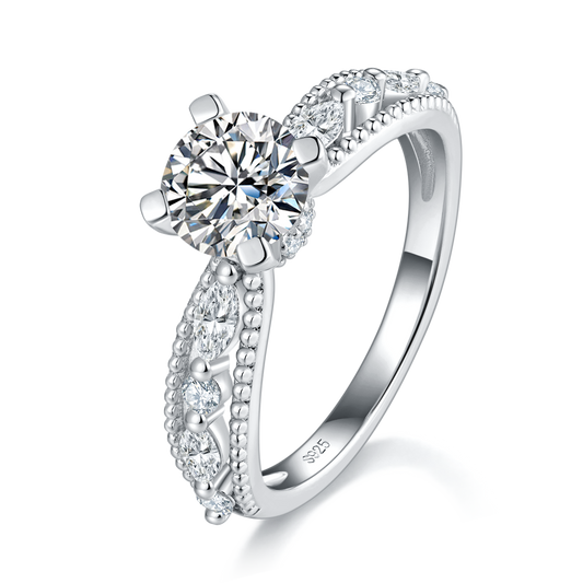 Lean On | Beaded Marquise Side-Stone