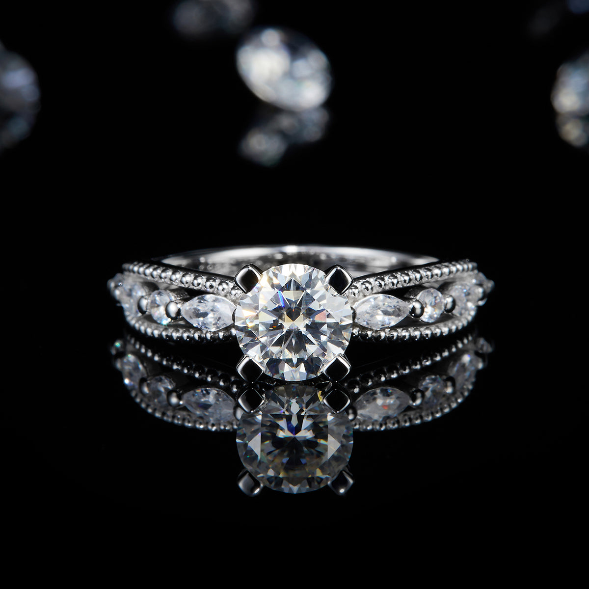 Lean On | Beaded Marquise Side-Stone