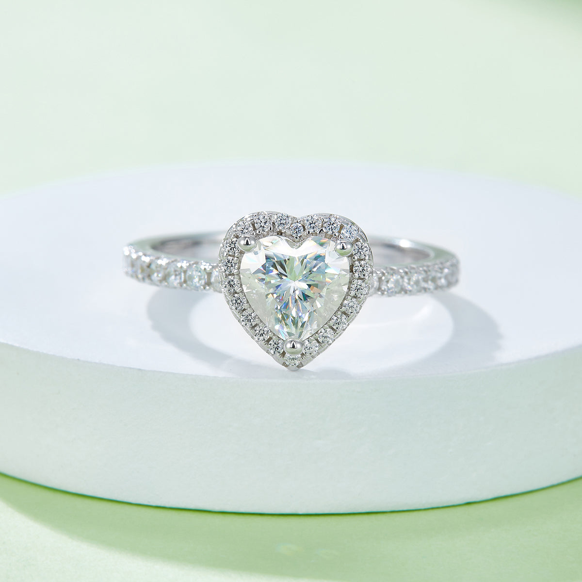Entwined |Heart Halo with Pave Band