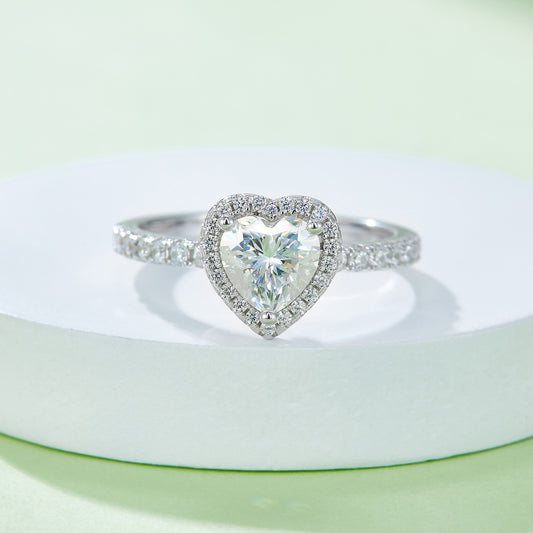 Entwined |Heart Halo with Pave Band