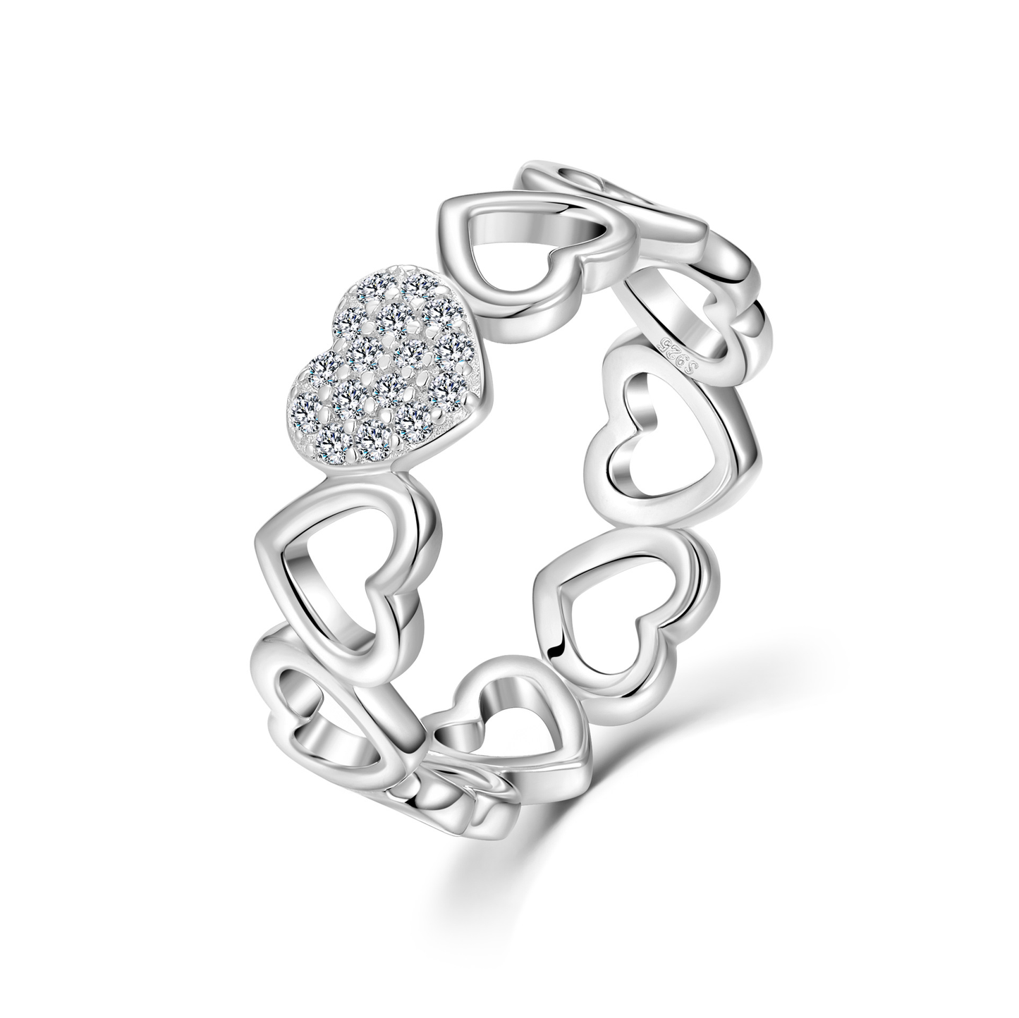 Echoes of Love | Openwork Heart Pave Band