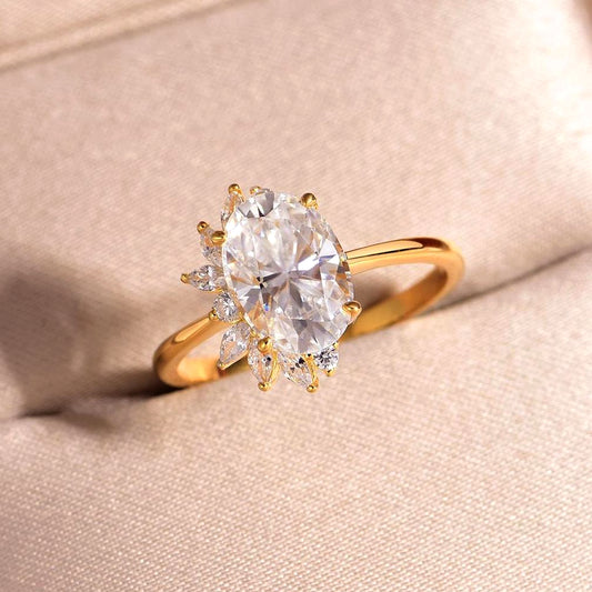 The Solstice Crown | Marquise Cluster Ring