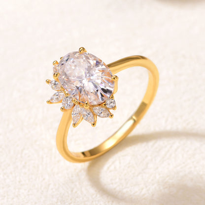 The Solstice Crown | Marquise Cluster Ring