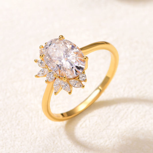 The Solstice Crown | Marquise Cluster Ring