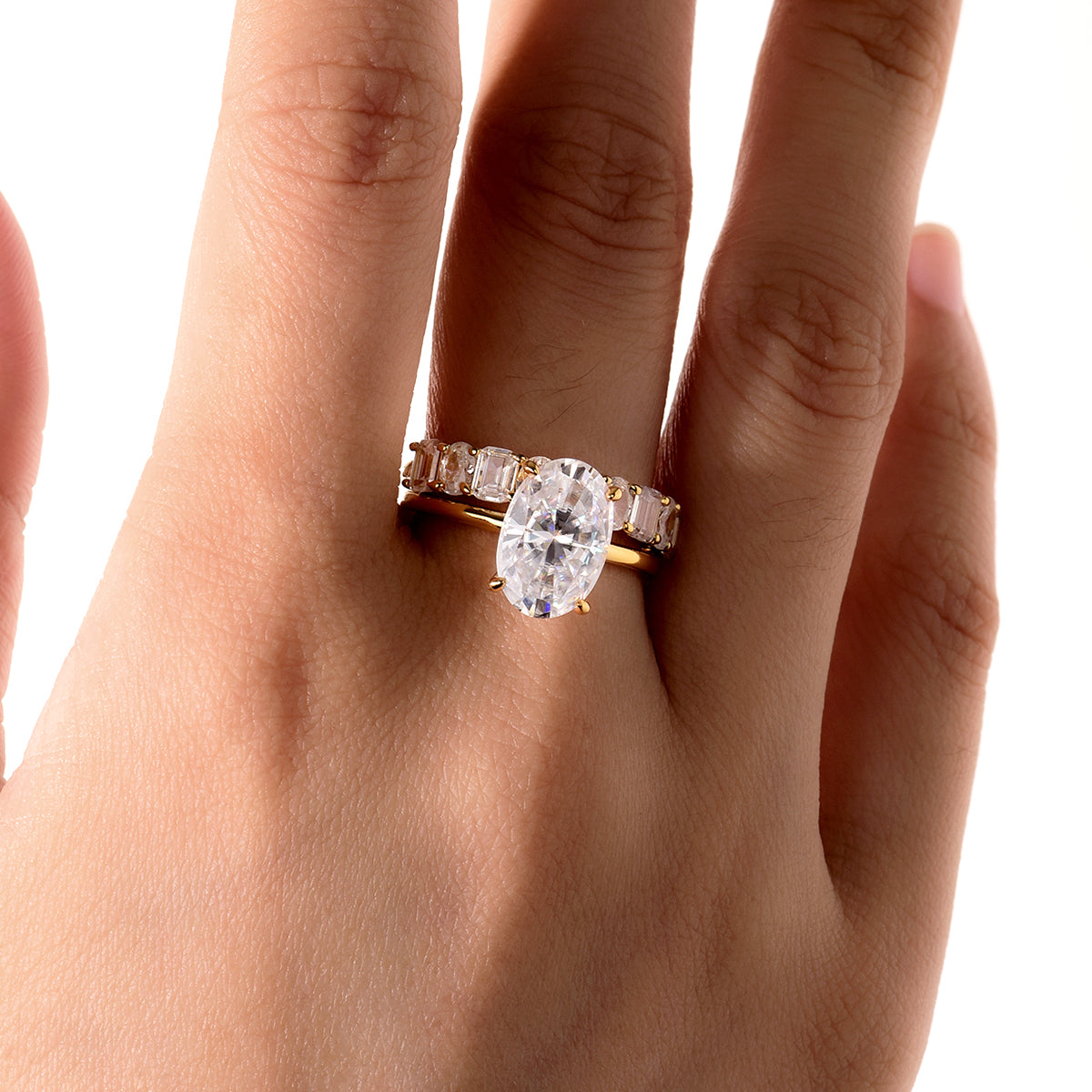 The Twin Reflection · Stackable Emerald-Cut Set