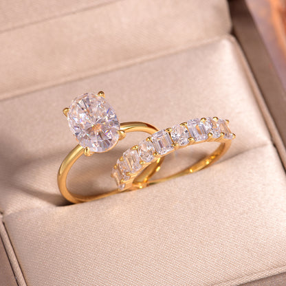 The Twin Reflection · Stackable Emerald-Cut Set