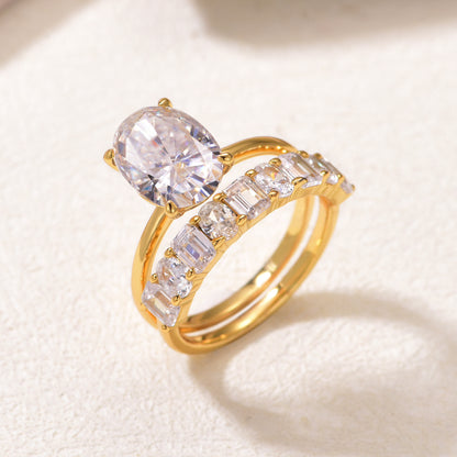 The Twin Reflection · Stackable Emerald-Cut Set