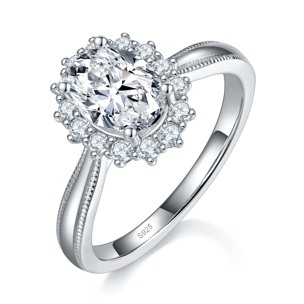 The Victorian Star | Vintage Oval Halo Ring