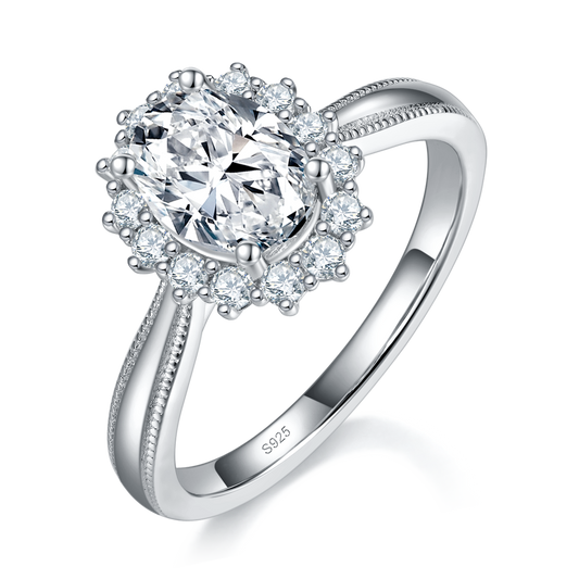 The Victorian Star | Vintage Oval Halo Ring