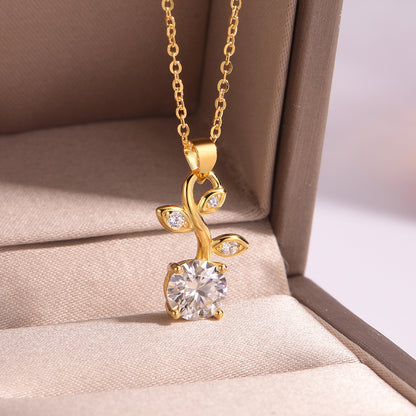 Vitality | Golden Vine & Bud Necklace