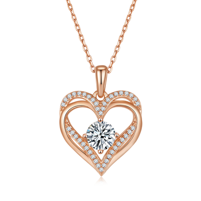 Multi-Faceted Self | Hollow Double Heart Necklace