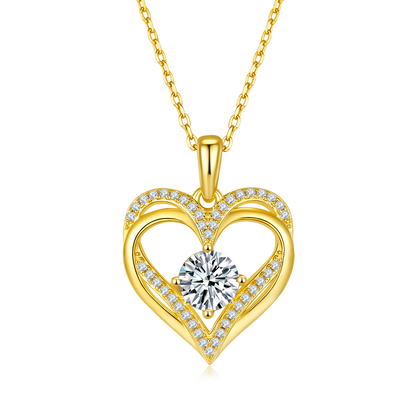 Multi-Faceted Self | Hollow Double Heart Necklace