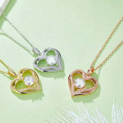 Multi-Faceted Self | Hollow Double Heart Necklace