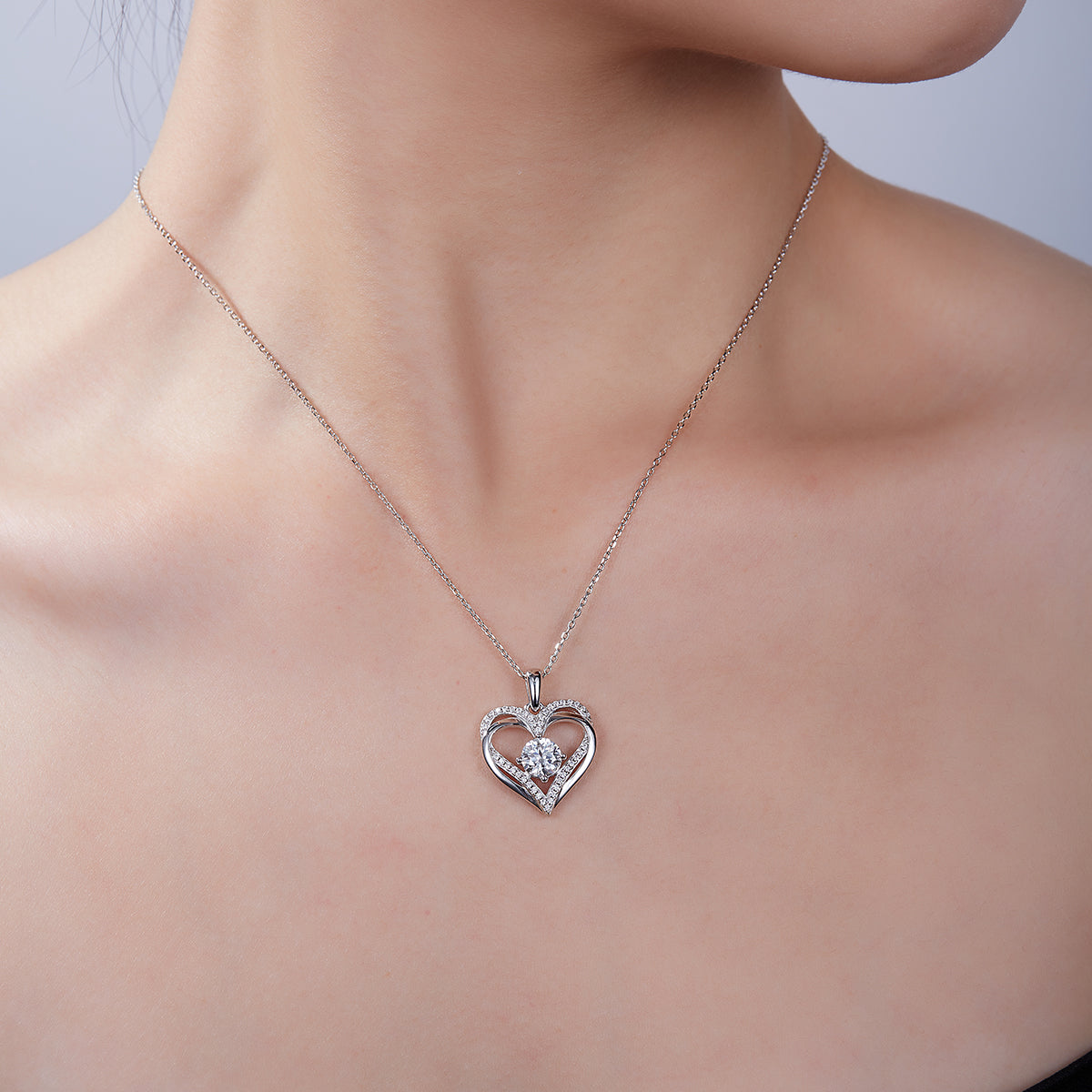 Multi-Faceted Self | Hollow Double Heart Necklace