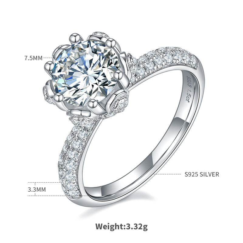 Blooming Radiance | Pavé Petal Setting