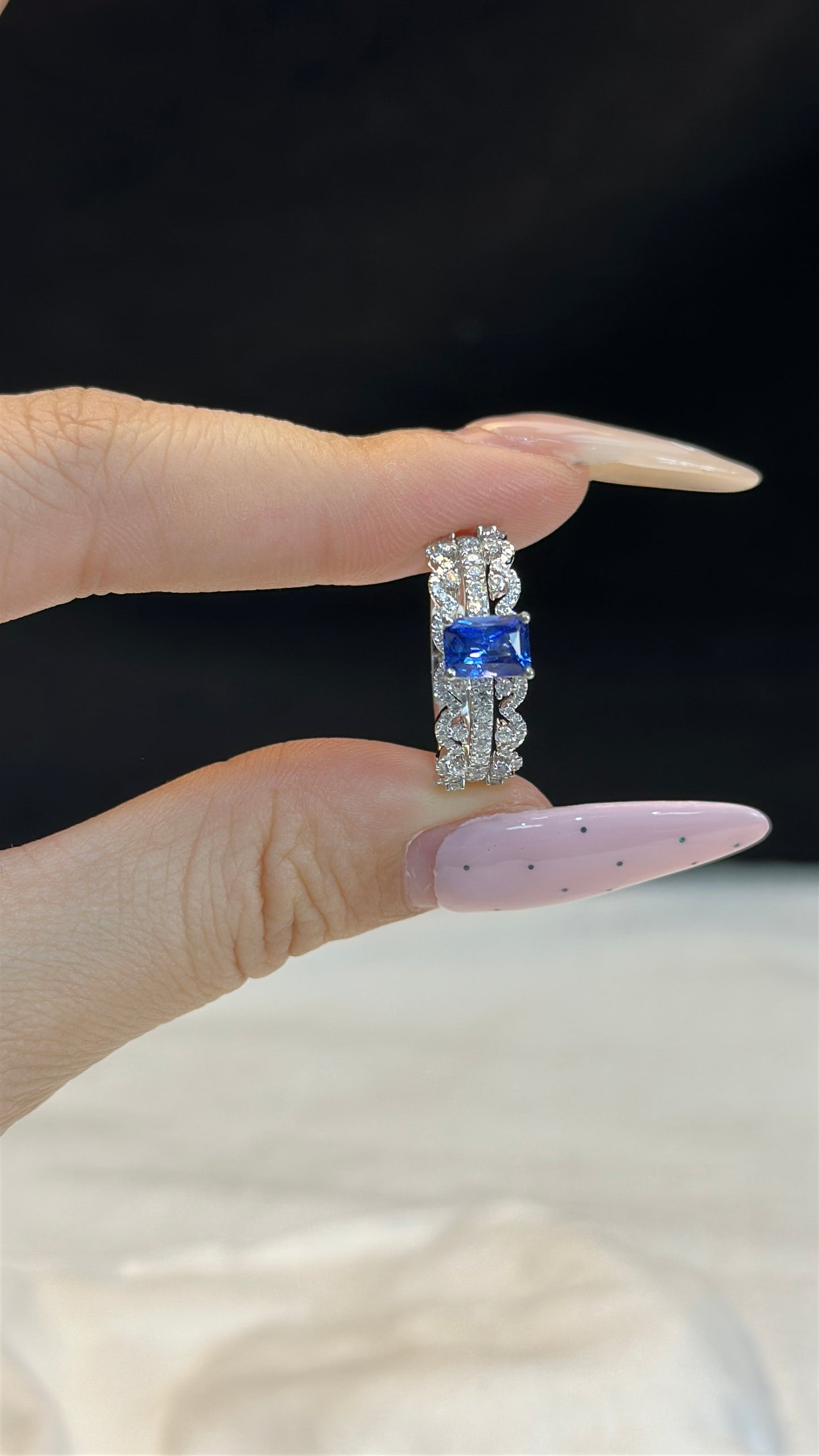 The Scepter's Eye | Three-Stone Ring Setting