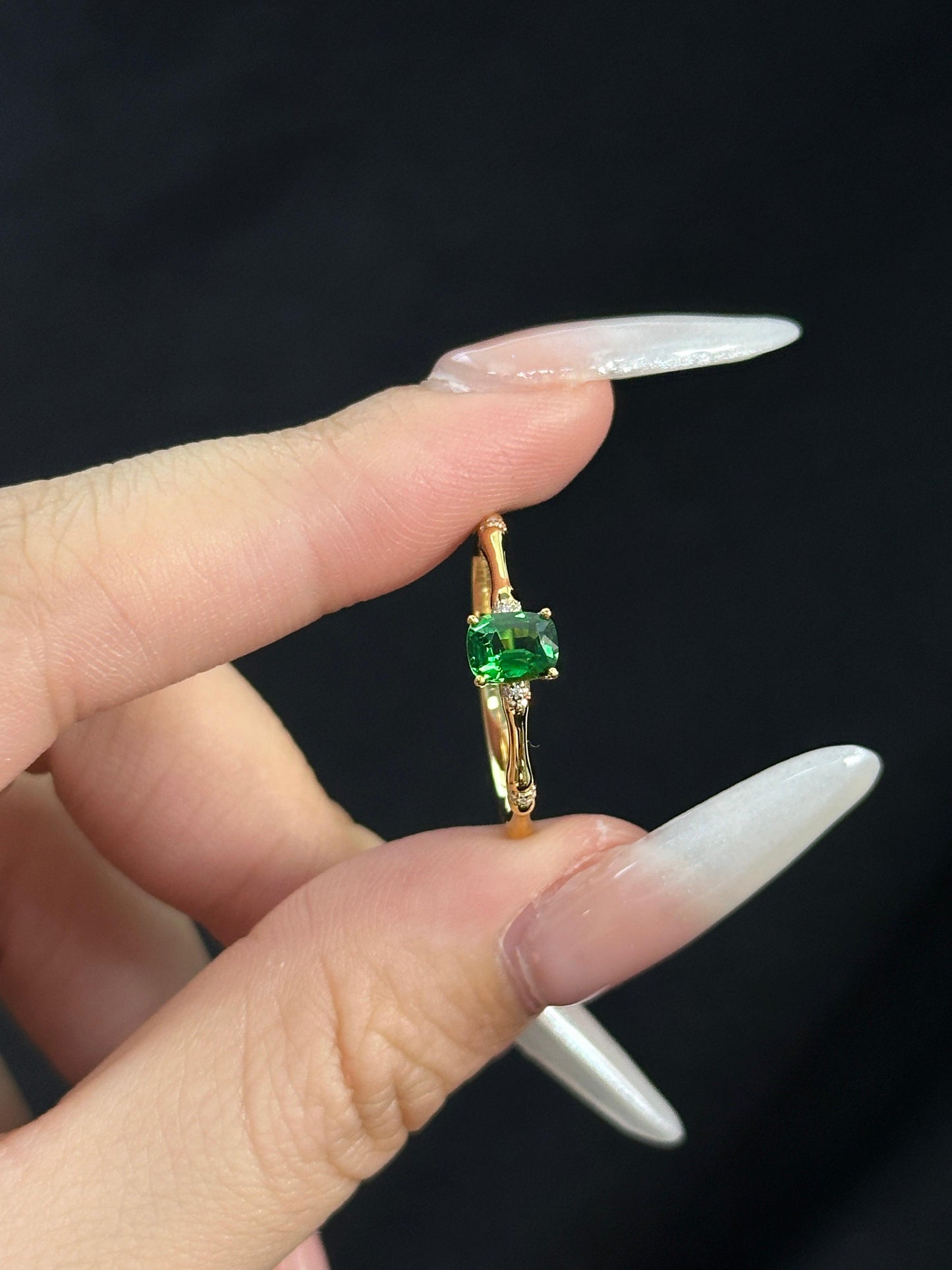 Bamboo-Knot Gemstone Ring Setting