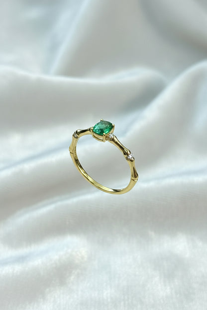 Bamboo-Knot Gemstone Ring Setting
