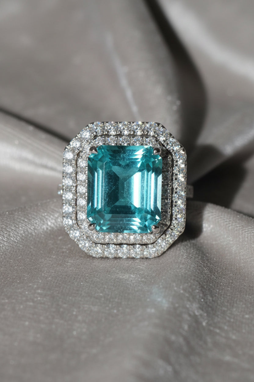 The Neon Palace | Emerald Paraiba Ring Setting