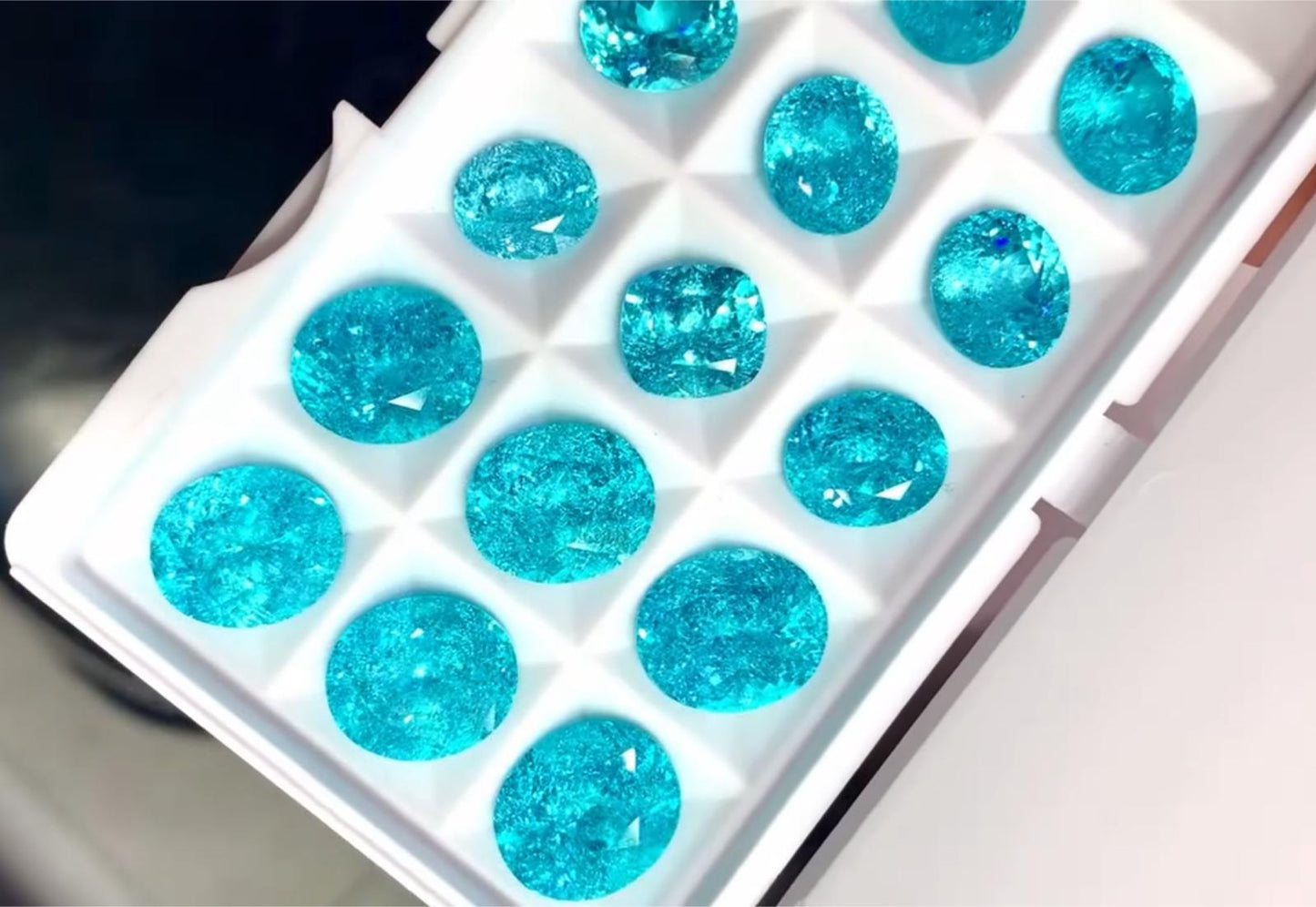 Lab-grown Paraiba Tourmaline (Oval, Marquise, Cushion, 10 carats and up)