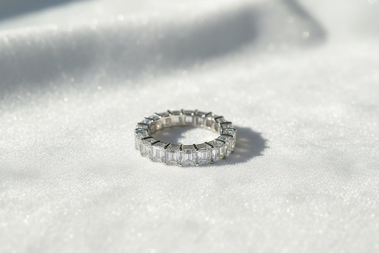 Imperial Orbit | Lab Grown Diamond Emerald Cut Baguette Ring (Finished Product)
