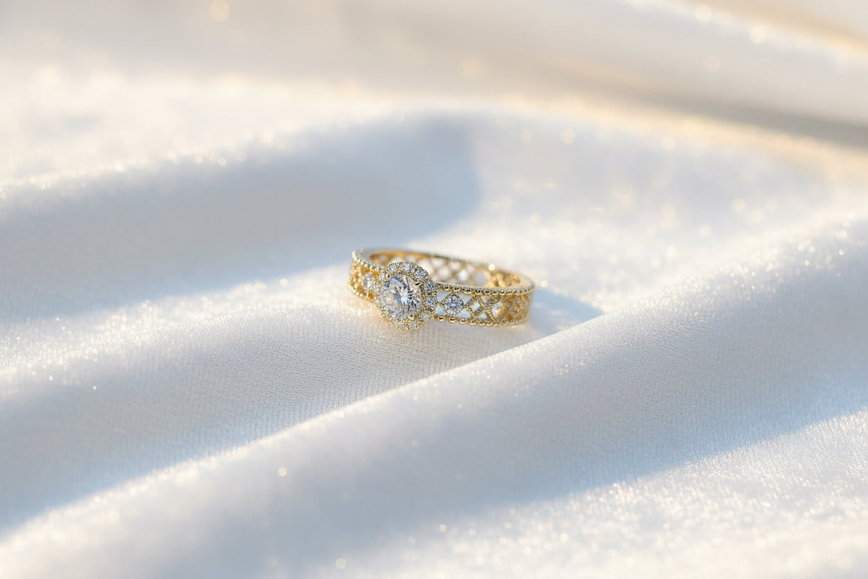 Stellar Destiny | 18K 金色鏤空戒指 （成品）