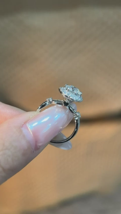The Legacy Ribbon | Petal Crisscross Ring Setting