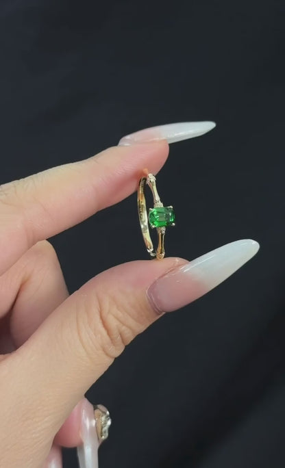Bamboo-Knot Gemstone Ring Setting