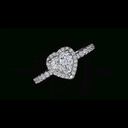 Entwined |Heart Halo with Pave Band