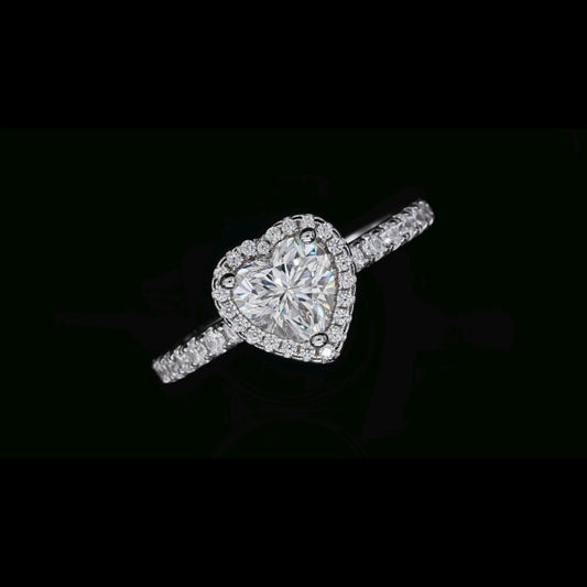 Entwined |Heart Halo with Pave Band