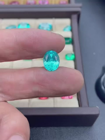 Lab-grown Paraiba Tourmaline (Oval, Marquise, Cushion, 10 carats and up)