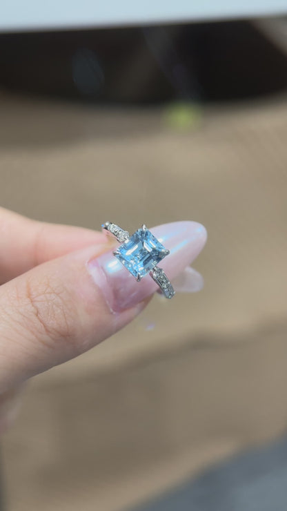 四つ爪シンプル宝石リング枠