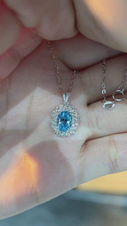 Star of Paraiba | 太陽花橢圓寶石頸鏈托