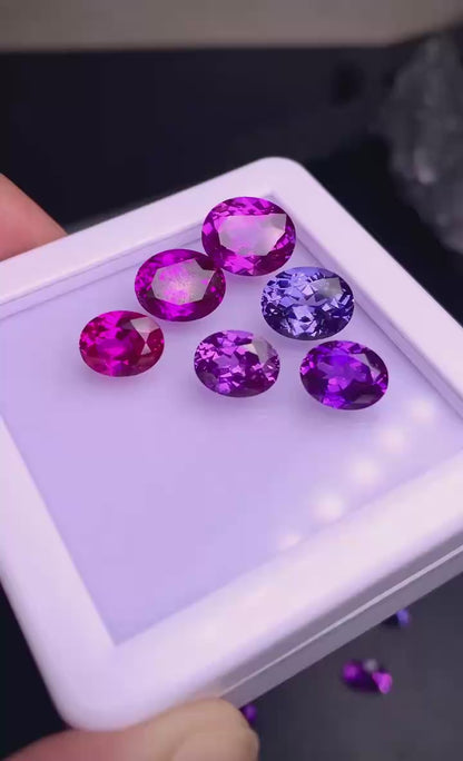 Lab-grown purple-blue sapphire (1 carat and up)