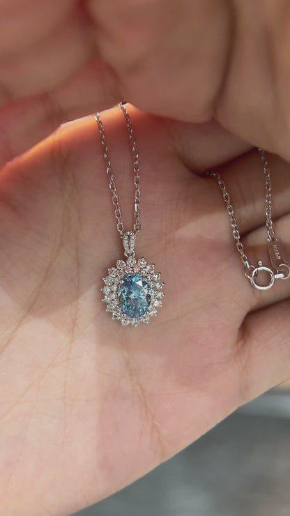 Star of Paraiba | 太陽花橢圓寶石頸鏈托