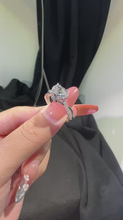 Heartbeat Path | Heart-Shaped Cut Diamond Ring Setting