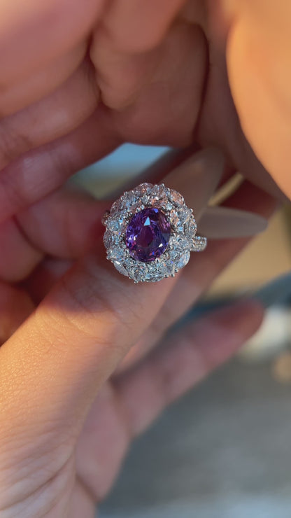 Twilight Opus | Double Alien Diamond Halo Ring Setting